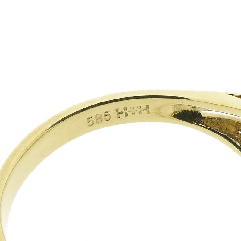 Image 7 of Vintage gold ring with diamonds; 0.09 ct.