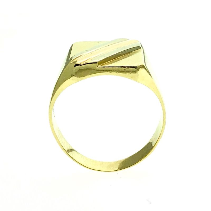 Image 3 of Tricolor gold men's signet ring | Size 20