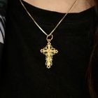 Image 12 of 21 carat antique gold pendant of a cross with a corpus | Filigree technique