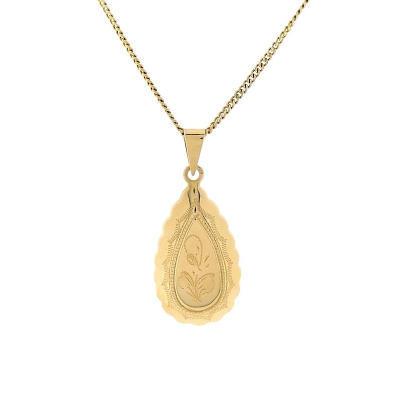 Image 9 of Gold pendant with elegant engraving