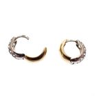 Image 4 of Two-tone gold earrings with zirconia
