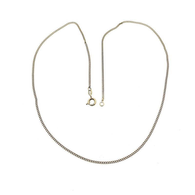 Image 6 of Gold gourmet link chain | 44.5 cm