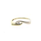 Image 3 of Bicolor gold ring with diamond; 0.02 ct.