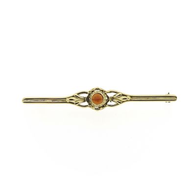 Image 1 of Vintage gold brooch with garnet