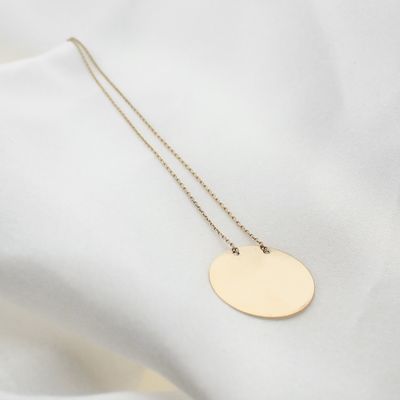 Gold anchor link chain with fixed pendant | 42 cm Image 2 of Gold anchor link chain with fixed pendant | 42 cm