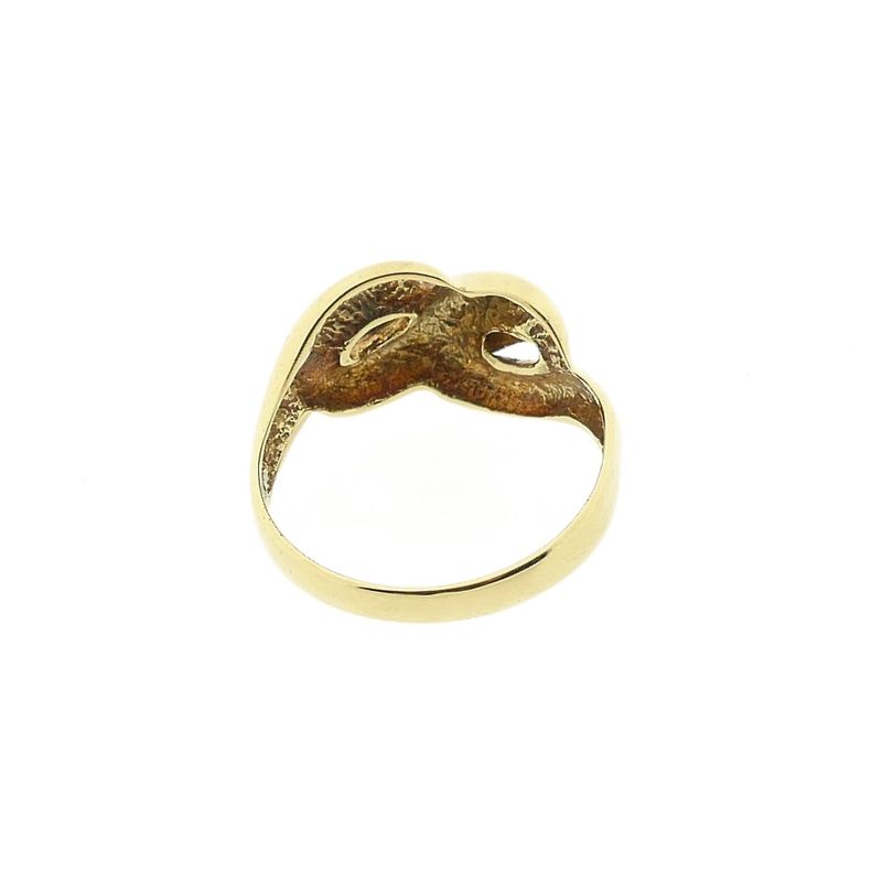 Image 6 of Gold ring with knotted design