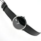 Image 6 of Movado Museum Classic; Steel women's watch with black dial and leather strap; 0607220