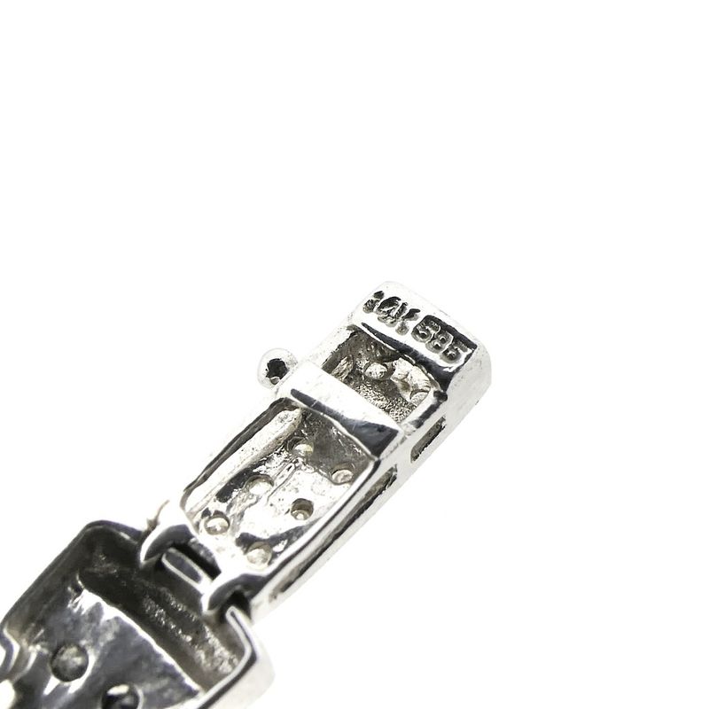 Image 7 of White gold bracelet with black moissanite and diamonds; 1.25 ct.