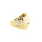 Image 6 of Two-tone gold crossover ring