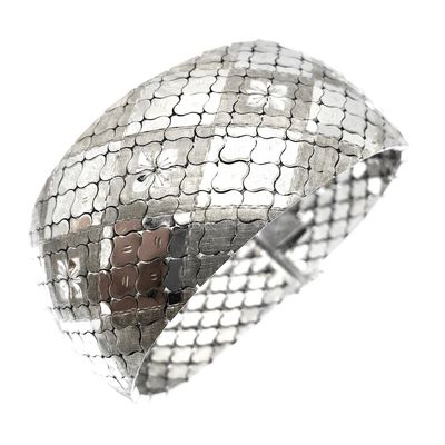 Image 1 of Silver wide snake bracelet | 20 cm