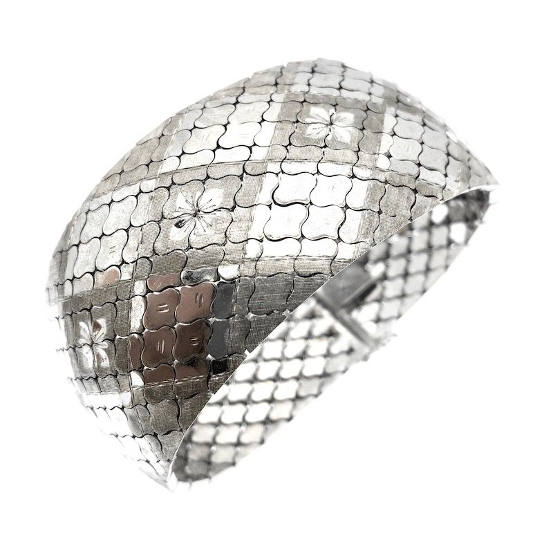 Image 1 of Silver wide snake bracelet | 20 cm