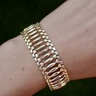 Image 8 of Vintage gold link bracelet; 19.5 cm