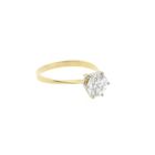 Image 6 of Gold solitaire ring with zirconia