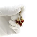 Image 9 of Vintage gold pendant with a cluster of carnelian.