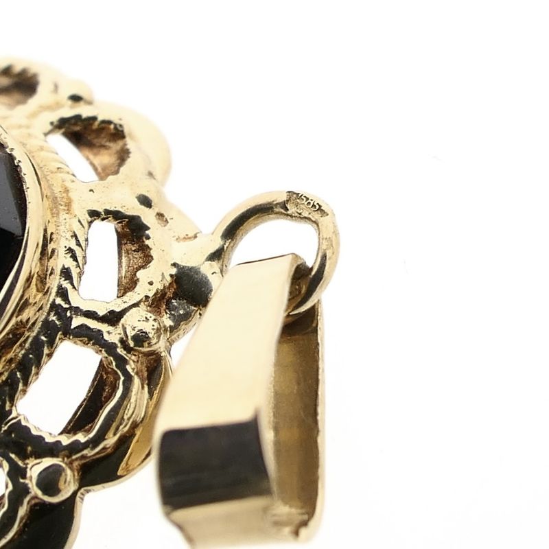 Afbeelding 7 van Gouden hanger met granaat