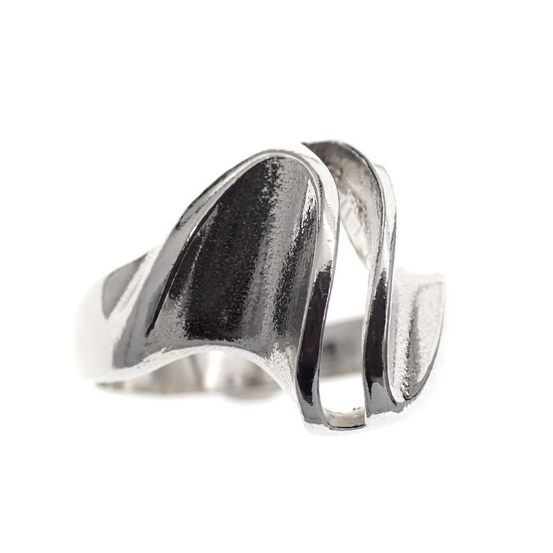Image 4 of Silver ring with organic design