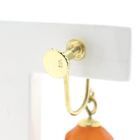 Image 5 of Vintage gold earrings with carnelian