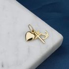 Image 2 of Gold pendant; Faith, hope, and love