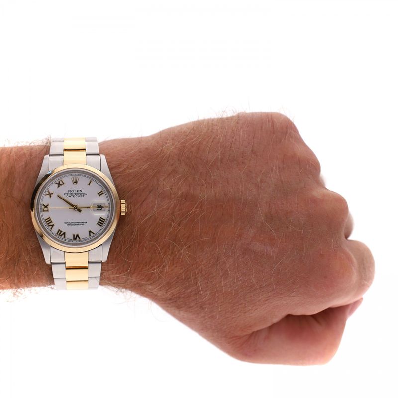 Afbeelding 12 van Rolex Datejust 36mm 16203; Automatisch Horloge (Full-Set 2002)