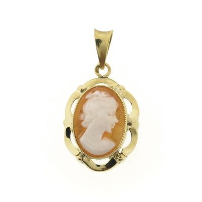 Image 1 of Gold pendant with cameo | Vintage/antique