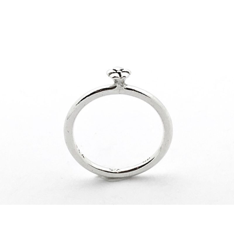 Image 3 of Silver ring with a small flower
