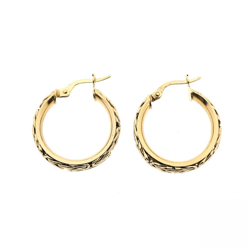 Image 7 of Gold earrings; King's link | Ø 21.5 mm