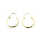 Image 6 of Gold faceted earrings; Ø 14.9 mm