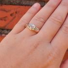 Image 4 of Gold ring with zirconia stones