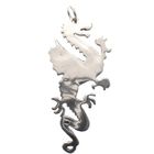 Image 4 of Silver pendant of a dragon