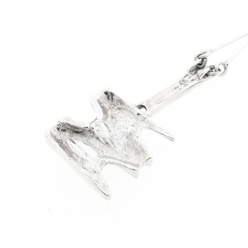 Afbeelding 6 van Zilveren staafjes schakelketting met vaste hanger | 72 cm 
