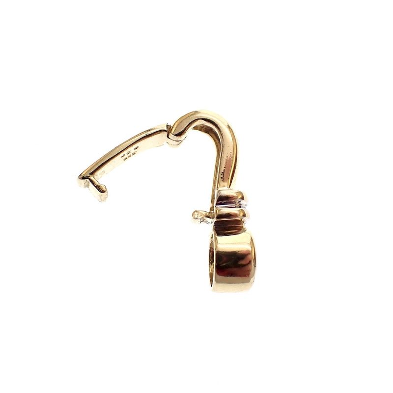 Image 5 of Two-tone gold solitaire pendant with 0.10 ct diamond.