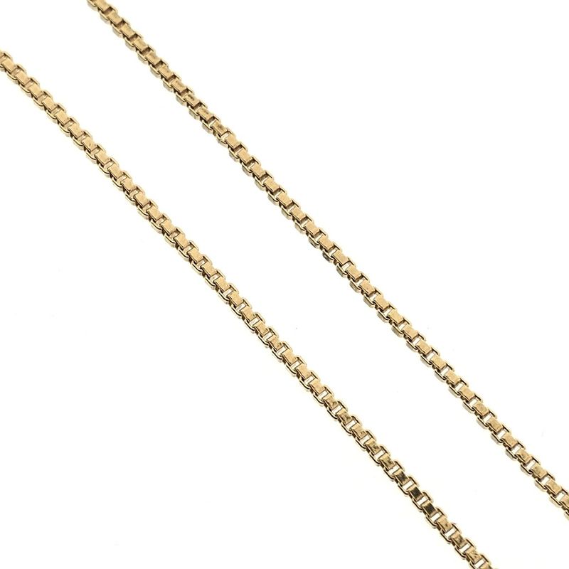 Image 3 of Antique gold necklace with garnet stones | 45 cm