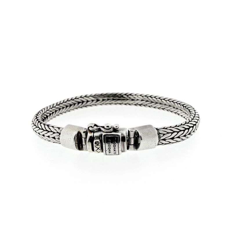 Image 1 of Silver Buddha to Buddha bracelet; Ellen xs | 19 cm