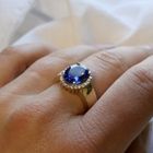 Image 7 of Gold ring with tanzanite and diamond | 0.24 ct.