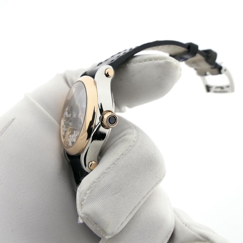 Image 12 of Chopard Happy Sport 'Stars' Automatic 278573; 18k gold/steel women's watch with diamonds