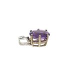 Image 4 of Two-tone gold pendant with amethyst and diamond | 0.005 ct.