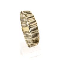 Gold wide link bracelet | 20 cm
