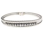 Image 1 of 18K Vintage white gold link bracelet with diamond | 18.5 cm