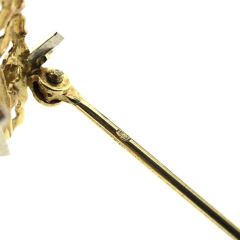 Image 7 of Two-tone gold brooch