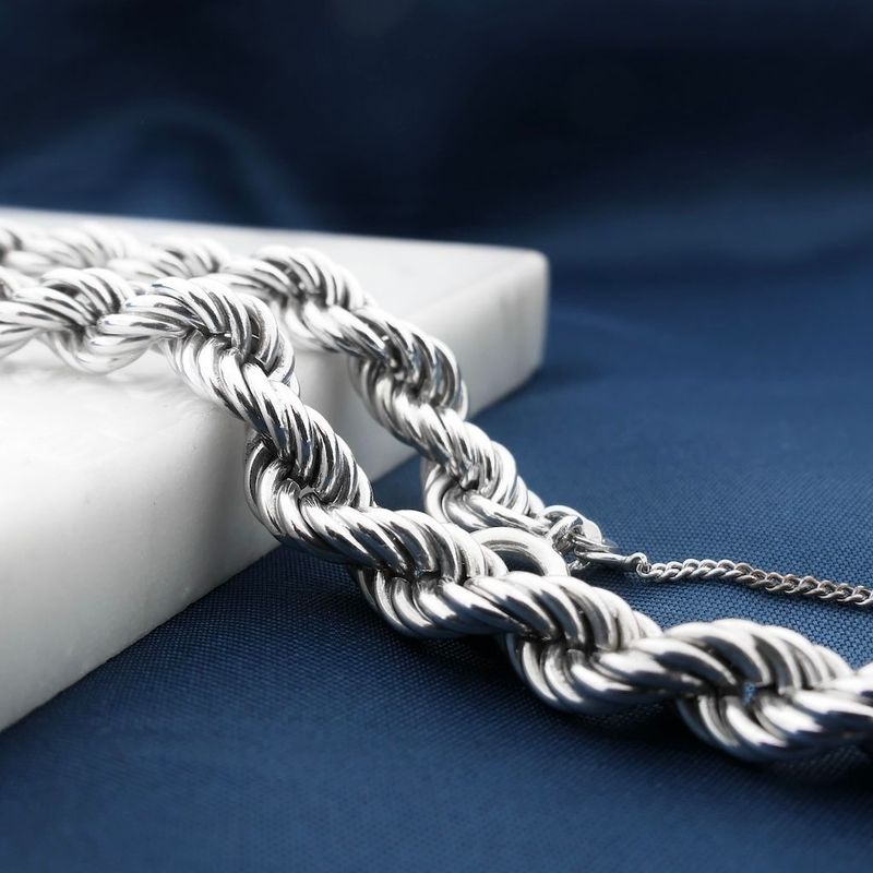 Image 2 of Silver Twisted Link Bracelet