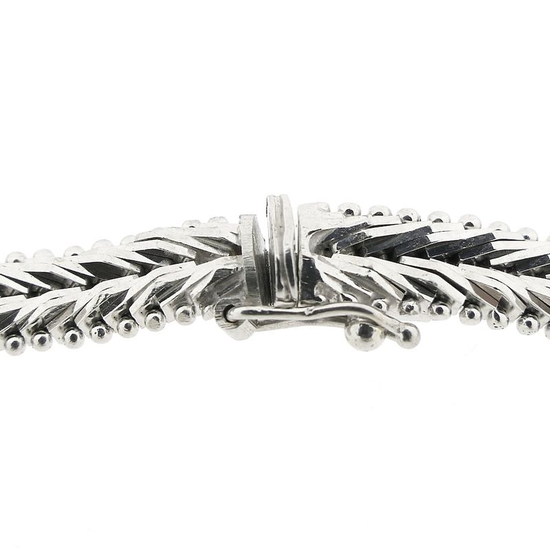 Image 10 of White gold necklace with diamonds 1.06 ct. | 43 mm