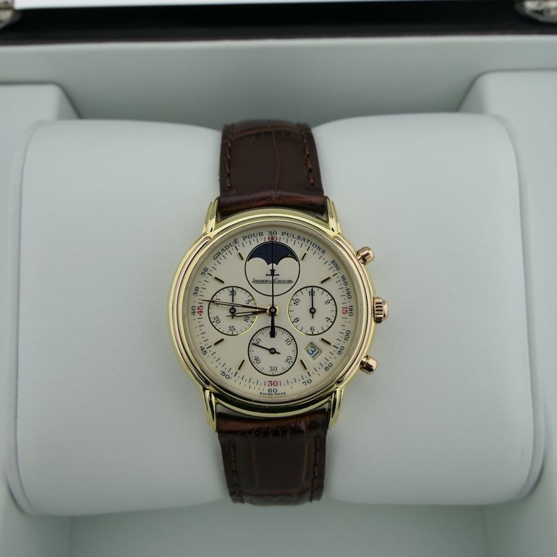 Image 16 of Jaeger-LeCoultre Odysseus 165.7.3; 18k gold chronograph watch with moon phase