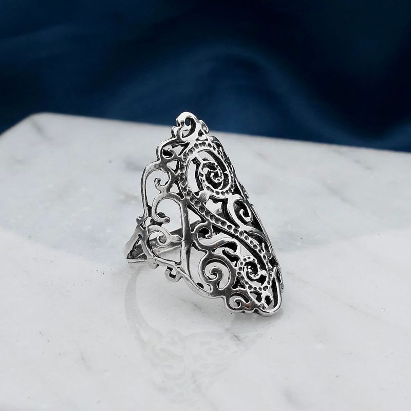 Image 2 of Silver Filigree Ring