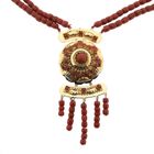 Image 8 of Luxury red coral necklace with gold clasp; Antique | 54 cm
