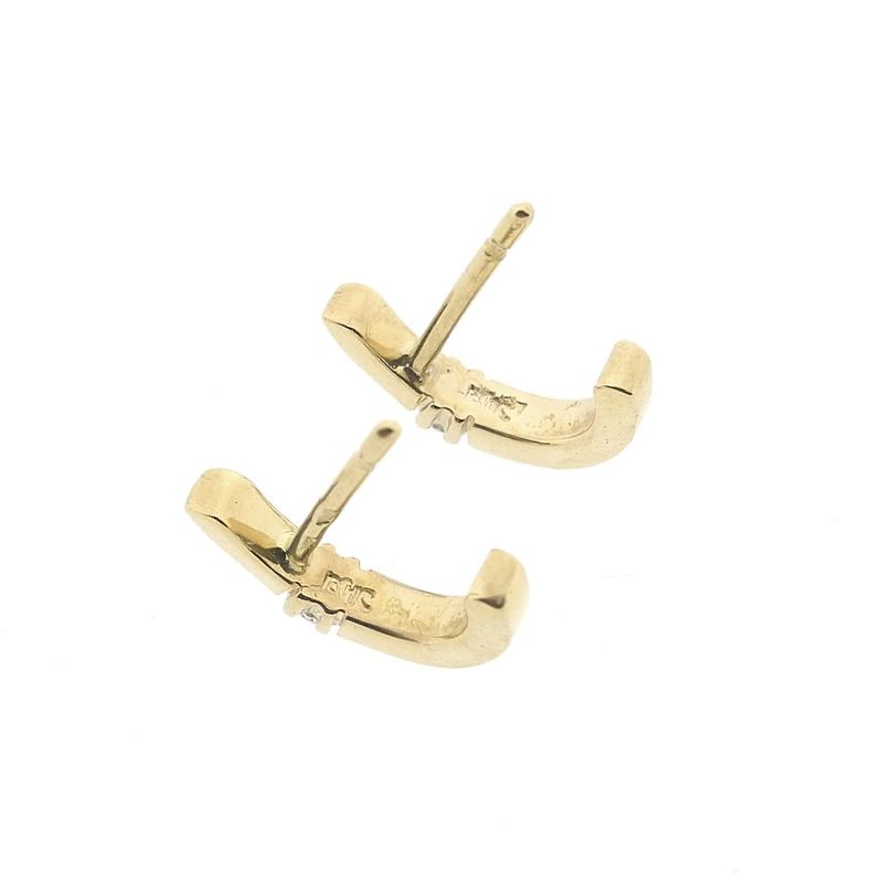 Image 9 of Gold stud earrings with diamond 0.06 ct.