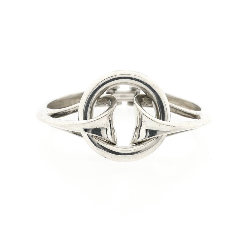 Image 1 of Silver Robust Fantasy Slave Bracelet; Size M