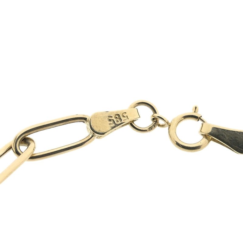 Image 4 of Gold wide fantasy/anchor link bracelet | 18.5 cm