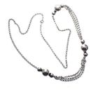 Image 3 of Silver vintage jasseron necklace with fixed pendant | 80 cm