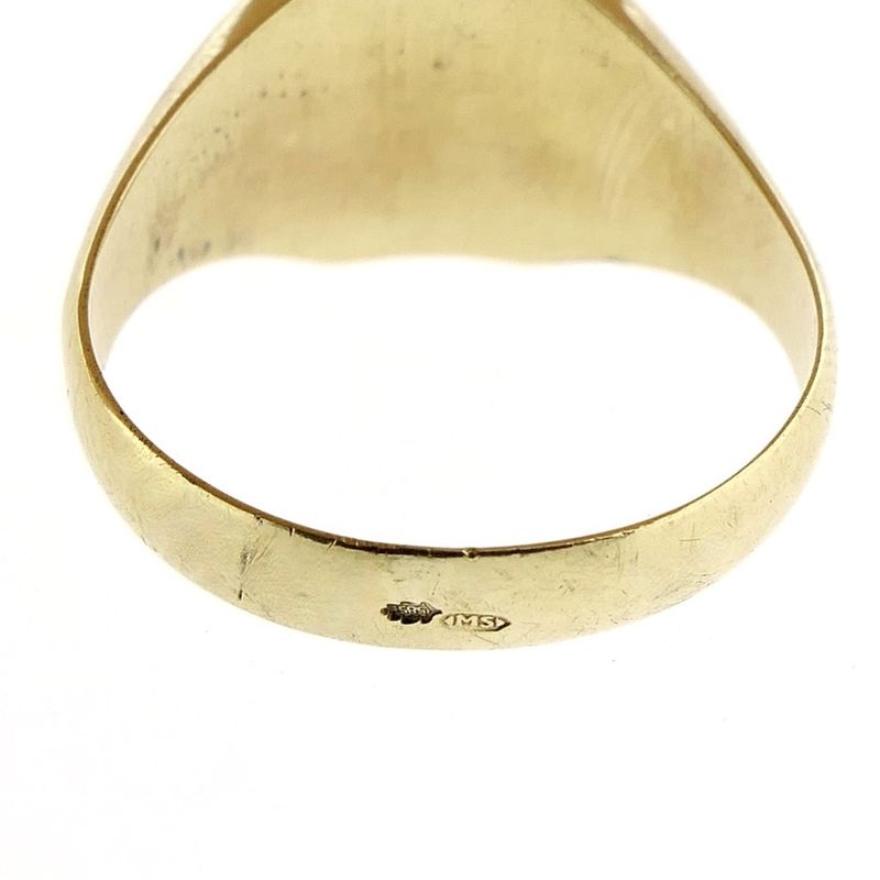 Image 5 of Vintage gold signet ring with initials JG/GJ