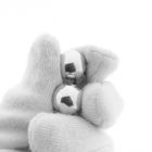 Image 2 of Silver domed clip-on earrings